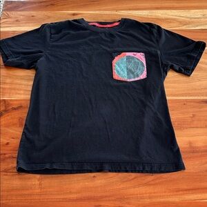 Paul Smith Black Organic Cotton T-Shirt with Funky Design Size Medium